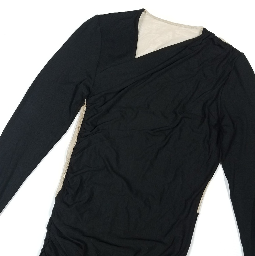 Michelle Mason Ruched Mesh Back Dress - Picture 4 of 8